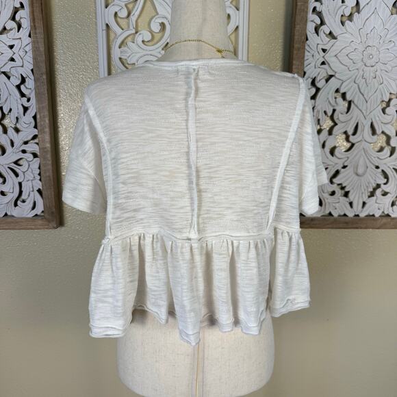 Altar’d State | Boho Bohemian Flowy Babydoll Short Sleeve Cropped Top Small - Picture 4 of 6